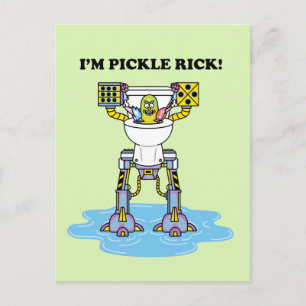 RICK EN MORTY™ Pickle Rick Toilet Mech Uitnodiging Briefkaart