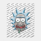 RICK EN MORTY™ | Pixelverse Rick Drooling Head Fleece Deken (Voorkant)