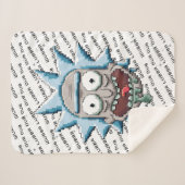 RICK EN MORTY™ | Pixelverse Rick Drooling Head Sherpa Deken (Voorkant (horizontaal))