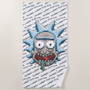 RICK EN MORTY™   Pixelverse Rick Drooling Head Strandlaken
