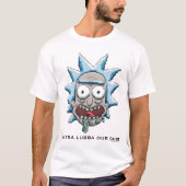 RICK EN MORTY™ | Pixelverse Rick Drooling Head T-shirt (Voorkant)