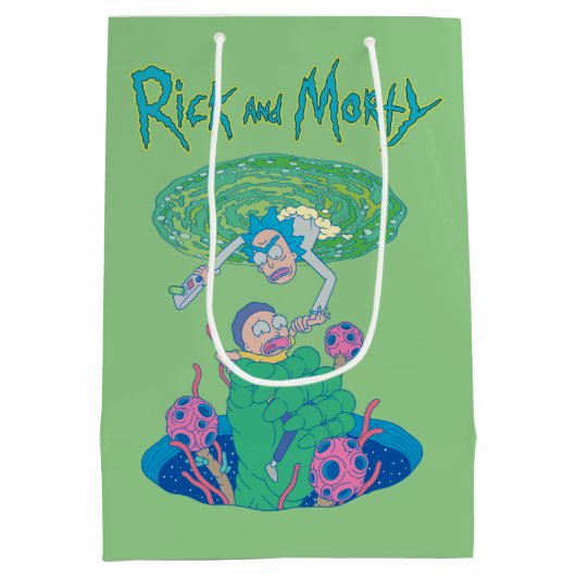 RICK EN MORTY™ | Poortredding Medium Cadeauzakje (Achterkant)