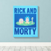 RICK EN MORTY™ | Portaal zoeken Canvas Afdruk (Insitu (Houten vloer))