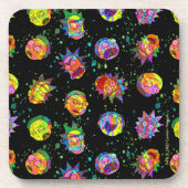 RICK EN MORTY™ | Psychedelic Swirl Pattern Bier Onderzetter (Voorkant)