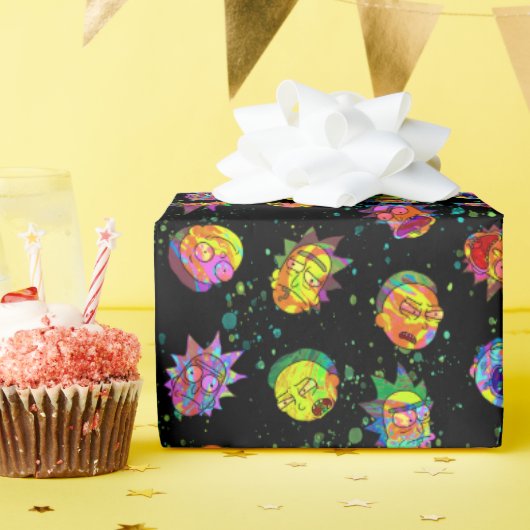 RICK EN MORTY™ | Psychedelic Swirl Pattern Cadeaupapier (Verjaardagsfeest)