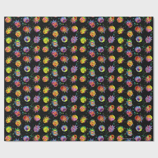 RICK EN MORTY™ | Psychedelic Swirl Pattern Cadeaupapier (Vlak)