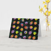 RICK EN MORTY™ | Psychedelic Swirl Pattern Kaart (Gele Bloem)