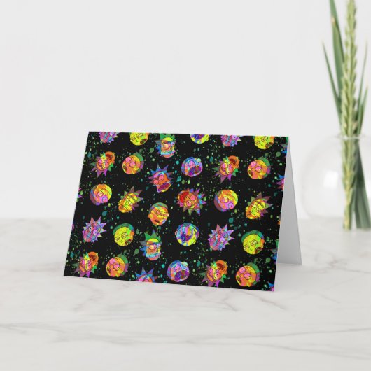 RICK EN MORTY™ | Psychedelic Swirl Pattern Kaart (Voorkant)
