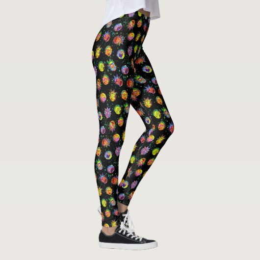RICK EN MORTY™ | Psychedelic Swirl Pattern Leggings (Rechts)