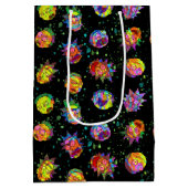RICK EN MORTY™ | Psychedelic Swirl Pattern Medium Cadeauzakje (Achterkant)