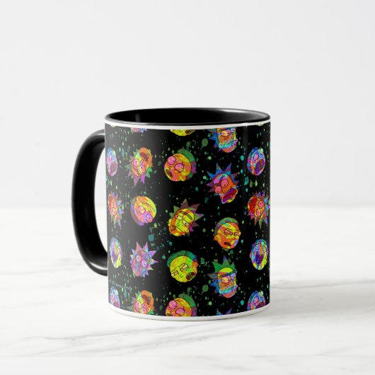 RICK EN MORTY™ | Psychedelic Swirl Pattern Mok (Voorkant links)