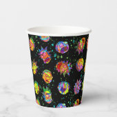 RICK EN MORTY™ | Psychedelic Swirl Pattern Papieren Bekers (Achterkant)