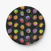 RICK EN MORTY™ | Psychedelic Swirl Pattern Papieren Bordje (Voorkant)