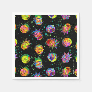 RICK EN MORTY™ Psychedelic Swirl Pattern Servet