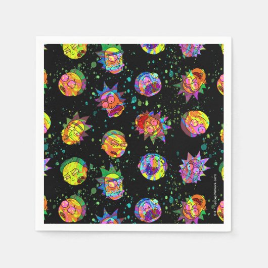 RICK EN MORTY™ | Psychedelic Swirl Pattern Servet (Voorkant)