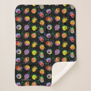 RICK EN MORTY™ Psychedelic Swirl Pattern Sherpa Deken