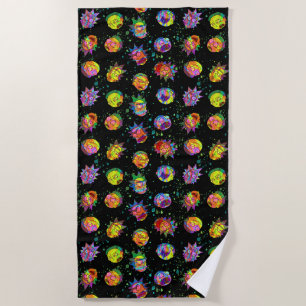RICK EN MORTY™   Psychedelic Swirl Pattern Strandlaken