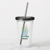 RICK EN MORTY™ | Rainbow Rick Head-patroon Acryl Drinkbeker (Achterkant)