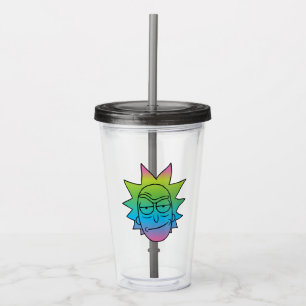 RICK EN MORTY™   Rainbow Rick Head-patroon Acryl Drinkbeker