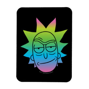 RICK EN MORTY™ Rainbow Rick Head-patroon Magneet