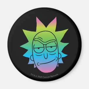 RICK EN MORTY™ Rainbow Rick Head-patroon Magneet