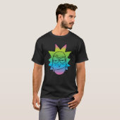 RICK EN MORTY™ | Rainbow Rick Head-patroon T-shirt (Voorkant volledig)