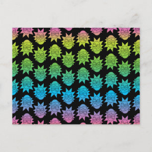 RICK EN MORTY™ Rainbow Rick Head-patroon Uitnodiging Briefkaart
