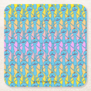 RICK EN MORTY™   Regenboog de heer Meeseeks Patt Vierkante Kartonnen Onderzetter