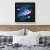 RICK EN MORTY™ | Reizen door de ruimte Canvas Afdruk (Insitu (Slaapkamer))