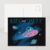 RICK EN MORTY™ | Reizen door de ruimte Uitnodiging Briefkaart (Voorkant / Achterkant)
