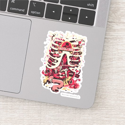 RICK EN MORTY™ | Rib Cage van het anatomiepark Sticker (Detail)