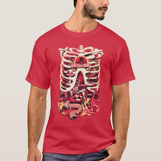 RICK EN MORTY™ | Rib Cage van het anatomiepark T-shirt (Voorkant)