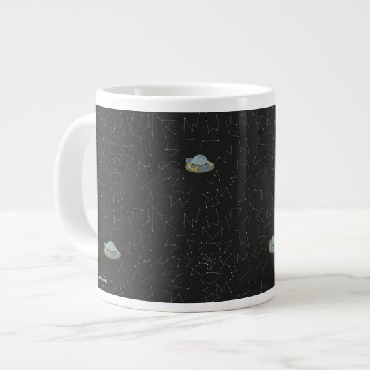 RICK EN MORTY™ | Rick Constellation Pattern Extra Grote Beker (Voorkant links)