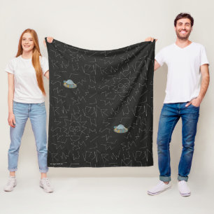 RICK EN MORTY™   Rick Constellation Pattern Fleece Deken