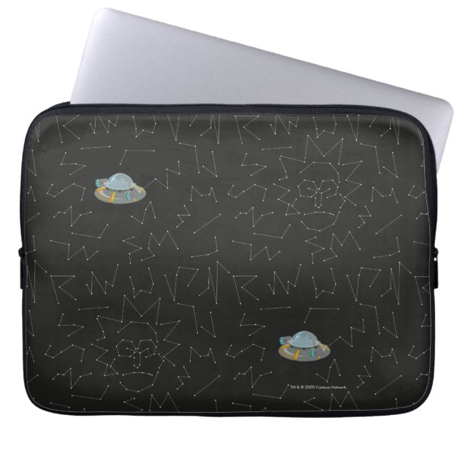 RICK EN MORTY™ | Rick Constellation Pattern Laptop Sleeve (Voorkant)