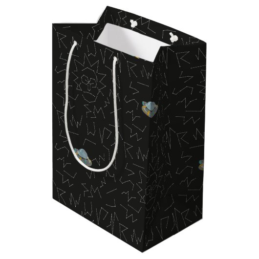 RICK EN MORTY™ | Rick Constellation Pattern Medium Cadeauzakje (Achterkant Gekanteld)