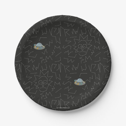 RICK EN MORTY™ | Rick Constellation Pattern Papieren Bordje (Voorkant)