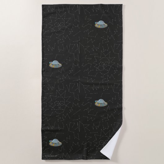 RICK EN MORTY™ | Rick Constellation Pattern Strandlaken (Voorkant)