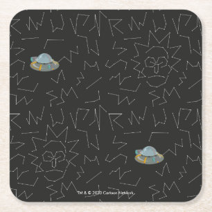 RICK EN MORTY™   Rick Constellation Pattern Vierkante Kartonnen Onderzetter