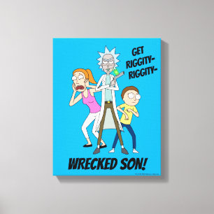 RICK EN MORTY™ Rick, Morty en Summer Canvas Afdruk