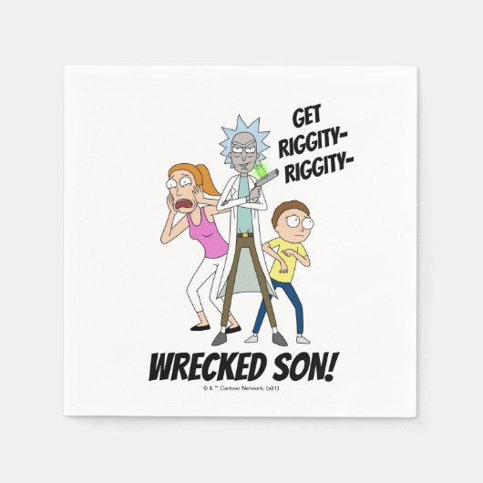 RICK EN MORTY™ | Rick, Morty en Summer Servet (Voorkant)