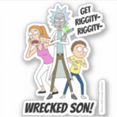 RICK EN MORTY™ | Rick, Morty en Summer Sticker (Voorkant)