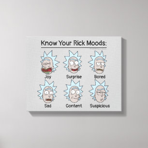 RICK EN MORTY™ Rick's Moods Canvas Afdruk