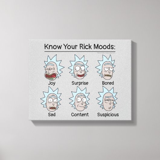 RICK EN MORTY™ | Rick's Moods Canvas Afdruk (Voorkant)