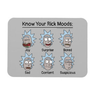 RICK EN MORTY™   Rick's Moods Magneet