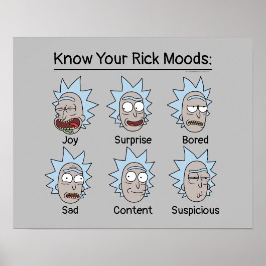 RICK EN MORTY™ | Rick's Moods Poster (Voorkant)