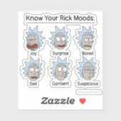 RICK EN MORTY™ | Rick's Moods Sticker (Vel)