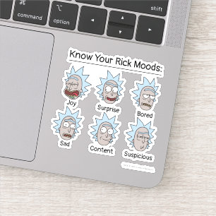 RICK EN MORTY™   Rick's Moods Sticker