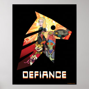 RICK EN MORTY™ Ruimtevaartak- en defensiemater Poster