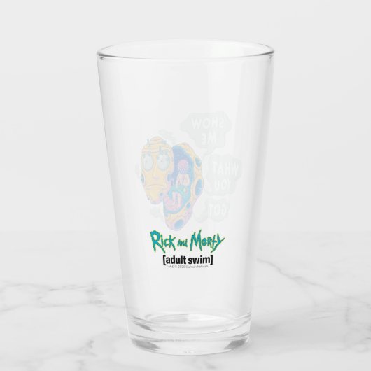 RICK EN MORTY™ | SHOW ME WAT JE HEBT GLAS (Achterkant)